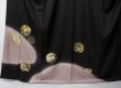 Photo5: 0520N09z1040 Japanese Kimono Silk TSUKESAGE Dark brown-black Flower (5)