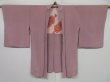 Photo8: 0526i08z520 Vintage Japanese Kimono Silk HAORI Lavender pink Kyoto Scenery (8)