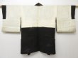 Photo7: 1331T07z570 Vintage Japanese Kimono Silk HAORI Black Wave (7)