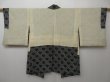 Photo8: 1029T07z520 Vintage Japanese Kimono Silk SHIBORI HAORI Black (8)