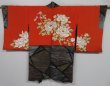 Photo8: 0618i09z850 Vintage Japanese Kimono Silk URUSHI HAORI Silver Black (8)