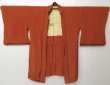 Photo6: 0517T08z590 Vintage Japanese Kimono Silk HAORI Orange-Brown (6)