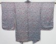 Photo2: 0618i03z450 Vintage Japanese Kimono Silk Long HAORI Light blue-green Plum blosso (2)