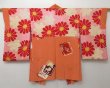 Photo10: 1428T02z630 Vintage Japanese Kimono Silk HAORI Coral orange Plum blossom (10)