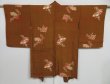 Photo2: 1028i08z430 Vintage Japanese Kimono Silk HAORI Dark olive (2)