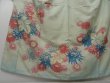 Photo5: 1109T08z890 Vintage Japanese Kimono Silk TSUKESAGE Mint-white Chrysanthemum (5)