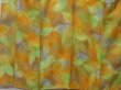 Photo4: 1611i05z870 Japanese Kimono Silk KOMON Dark Yellow Leaves (4)