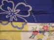 Photo6: 0917i09z570 Antique Japanese Kimono Silk KOMON Dark blue-purple Flower (6)