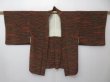 Photo5: 1614i01z550 Vintage Japanese Kimono Silk HAORI Orange-Brown (5)