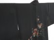 Photo2: 1207i10z590 Vintage Japanese Kimono Silk HAORI Black Chrysanthemum (2)