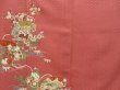 Photo6: 0914T10z610 Vintage Japanese Kimono Silk IROTOMESODE Dull pink Folding fan (6)