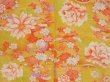 Photo3: 0731i06z310 Antique Japanese Kimono Silk Girl's Hitoe Yellow ochre Flowers (3)