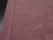 Photo6: 1U04z70 Japanese Kimono Silk  FABRIC Rosy brown Plants 51.2" (6)