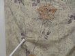 Photo7: 1022T08z940 Vintage Japanese Kimono Silk KOMON Light gray Rose (7)