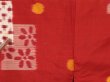 Photo7: 0526i01z460 Vintage Japanese Kimono Silk MEISEN LONG HAORI Dark red Flower (7)