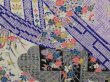 Photo8: 1531T04z1150 Japanese Kimono Silk FURISODE Off-white Flowers (8)