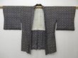 Photo5: 1206T06z460 Vintage Japanese Kimono Silk HAORI Black (5)