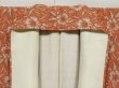 Photo5: 0417N01z810 Vintage Japanese Kimono Silk KOMON Coral orange Flower (5)