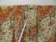 Photo7: 0307H06z680 Vintage Japanese Kimono Silk KOMON Off-white Trees (7)