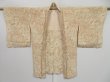 Photo5: 0726i09z600 Vintage Japanese Kimono Silk HAORI Off-white Marble (5)