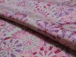 Photo4: 1M02z70 Japanese Kimono Silk  FABRIC Pink Umbrella 47.2" (4)