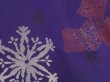 Photo6: 0524T08z600 Vintage Japanese Kimono Silk KOMON Dark violet blue Snow (6)