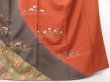 Photo6: 1529T07z930 Japanese Kimono Silk TSUKESAGE Red-Brown Plum blossom (6)