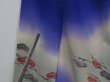 Photo8: 1020H03z610 Antique Japanese Kimono Silk KOMON Blue-Purple Pine (8)