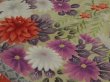 Photo3: 1Q01z200 Japanese Kimono Silk  FABRIC Black Makimono 49.6" (3)