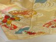 Photo3: 0908i03z830 Japanese Kimono Silk FURISODE Cream-Yellow Jigami (3)