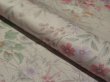 Photo3: 3L02z60 Japanese Kimono Silk  FABRIC Light ash pink Flowers 43.3" (3)