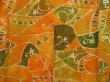 Photo5: 1320i01z810 Japanese Kimono Silk KOMON Orange Plants (5)