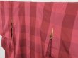 Photo2: 0820i01z930 Vintage Japanese Kimono Silk KOMON Dark pink-red Ichimatsu (2)