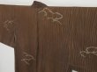 Photo2: 0928i04z520 Vintage Japanese Kimono Silk HAORI Dark brown Shibori (2)