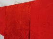 Photo3: 0606N07z530 Antique Japanese Kimono Silk Synthetic JUBAN Red Phoenix (3)