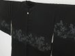 Photo2: 0615i03z480 Vintage Japanese Kimono Silk HAORI Black Trees (2)