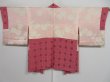 Photo7: 0806i03z560 Vintage Japanese Kimono Silk HAORI Pink (7)