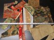 Photo7: ME04z200 Japanese Kimono Silk Antique Meiji era Kinran Fabric Scrap 100year old (7)