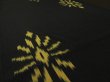 Photo4: 1N01z60 Vintage Japanese Kimono Silk  FABRIC Black Chrysanthemum 38.6" (4)