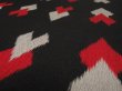 Photo3: 1Z04z90 Vintage Japanese Kimono Silk  FABRIC Black Hearts 64.6" (3)