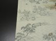 Photo6: 1S01z60 Japanese Kimono Silk  FABRIC Light gray Hunting scenery 39.4" (6)