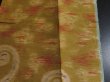 Photo4: 3H08z20 Vintage Japanese Kimono Silk MEISEN FABRIC Yellow ochre Leaf 45.7" (4)