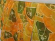 Photo4: 1320i01z810 Japanese Kimono Silk KOMON Orange Plants (4)