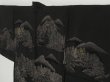 Photo2: 1320i09z520 Vintage Japanese Kimono Silk HAORI Black Scenery (2)