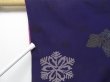 Photo7: 0524T08z600 Vintage Japanese Kimono Silk KOMON Dark violet blue Snow (7)