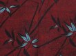 Photo2: 1418i07z710 Antique Japanese Kimono Silk HAORI Red Bamboo grass (2)