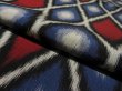 Photo4: 1Y03z80 Vintage Japanese Kimono Silk  FABRIC Black, Navy, Dark red   59.8" (4)