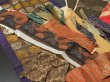 Photo2: ME02z200 Japanese Kimono Silk Antique Meiji era Kinran Fabric Scrap 100year old (2)