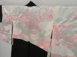 Photo7: 0728i10z620 Vintage Japanese Kimono Silk HAORI Black Folding fan (7)