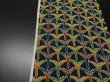 Photo3: 2B07z30 Japanese Kimono Silk  FABRIC Navy Flying crane 52.8" (3)